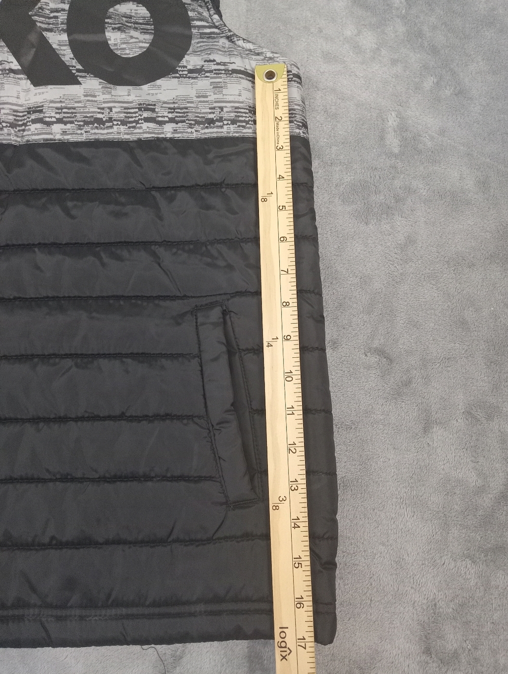 ECKO Men's Quilted Puffer Vest in Black & Heather Gray Size Large NWT - Picture 14 of 14